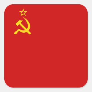 Sovjetunionen/Sovjetunionen/CCCP-Flagga Fyrkantigt Klistermärke