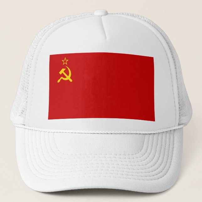 Sovjetunionen USSR Flagga Kommunistisk Skära och H Keps (Framsida)