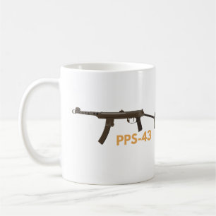 Sovjetunionen WW2 PPS-43 Submachine Gun Kaffemugg