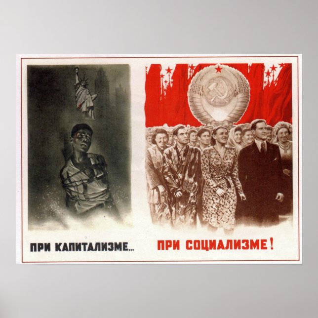 Sovjetunionens antikapitalism 1948 poster (Framsidan)