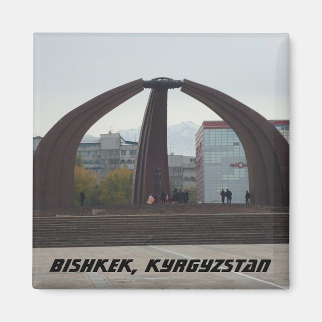 Sovjetunionens arkitektur - Bishkek, Kirgizistan Magnet (Framsidan)