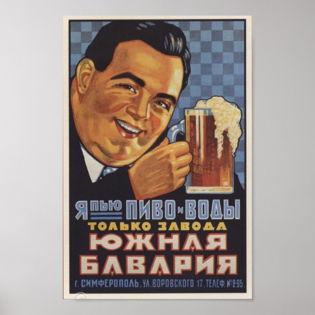Sovjetunionens Beer-reklam Poster (Framsidan)