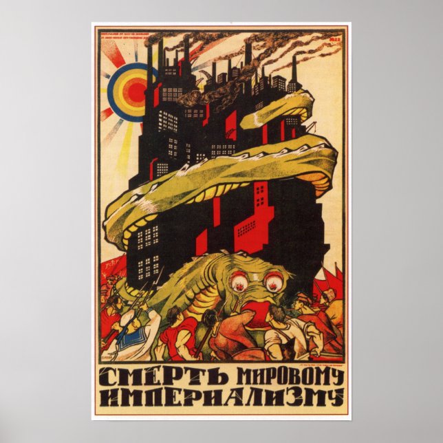 Sovjetunionens bolsjevikpropaganda 1919 poster (Framsidan)