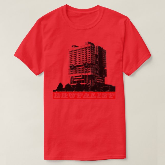 Sovjetunionens Brutalismhus T Shirt (Design framsida)