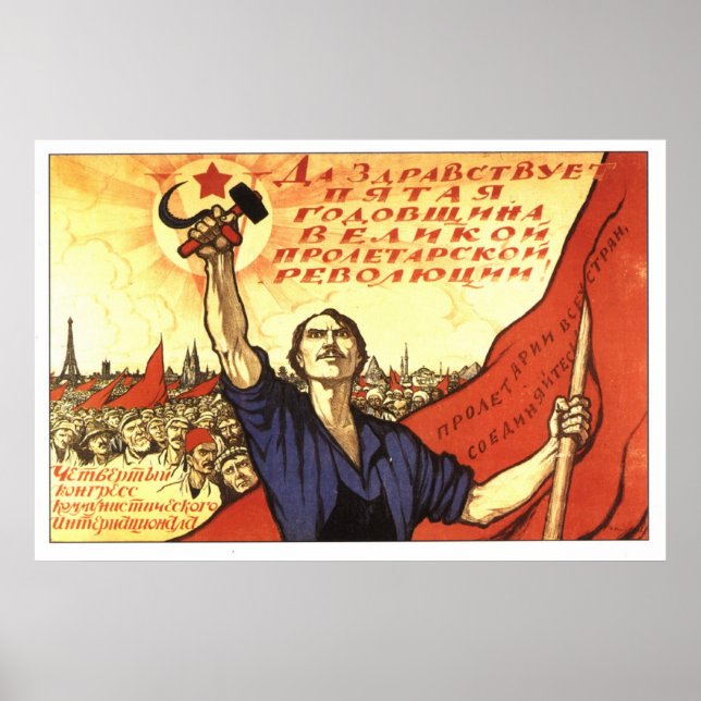 Sovjetunionens CCCP-Kall Krig Sovjetunionen Poster (Framsidan)