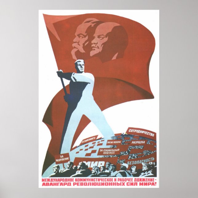 Sovjetunionens CCCP-Kall Krig Sovjetunionen Poster (Framsidan)