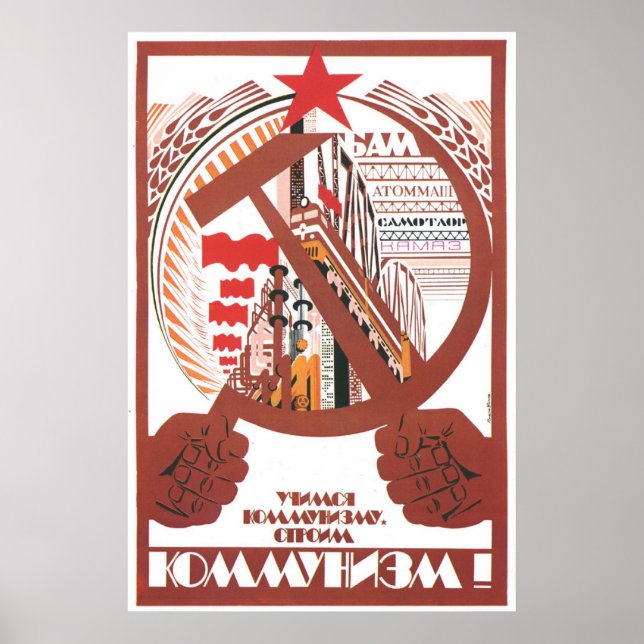 Sovjetunionens CCCP-Kall Krig Sovjetunionen Poster (Framsidan)