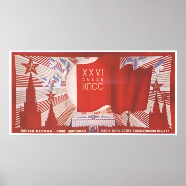 Sovjetunionens CCCP-Kall Krig Sovjetunionen Poster (Framsidan)
