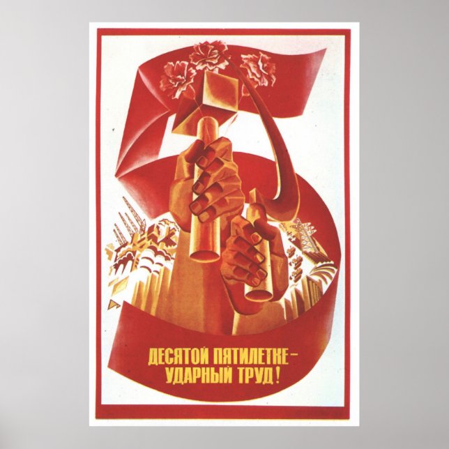 Sovjetunionens CCCP-Kall Krig Sovjetunionen Poster (Framsidan)