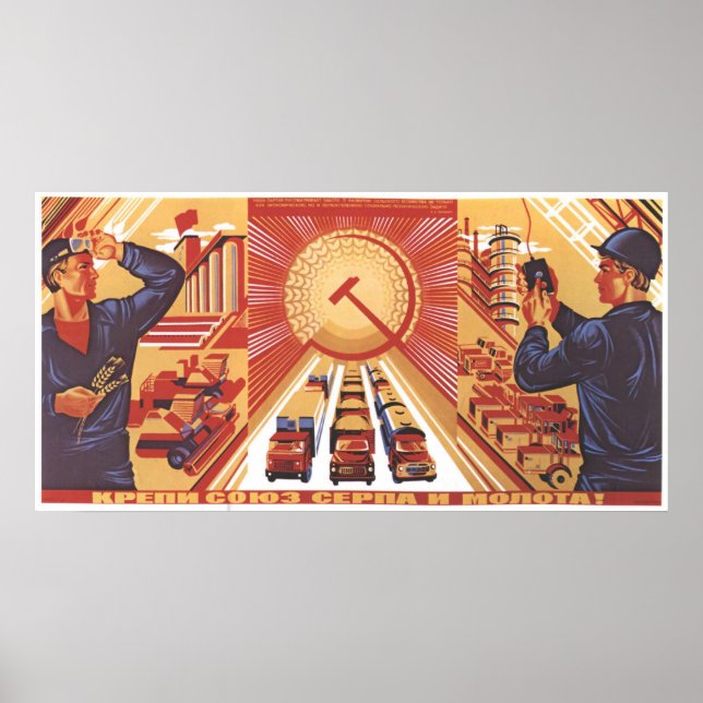 Sovjetunionens CCCP-Kall Krig Sovjetunionen Poster (Framsidan)