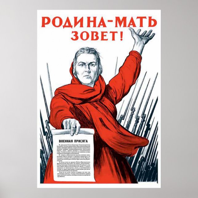 Sovjetunionens CCCP-Kall Krig Sovjetunionen Poster (Framsidan)
