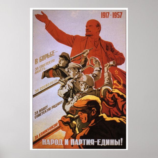 Sovjetunionens CCCP-Kall Krig Sovjetunionen Poster (Framsidan)