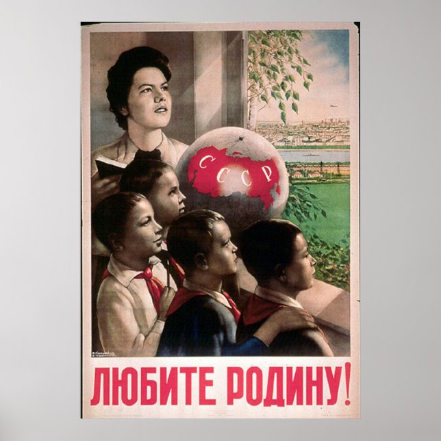 Sovjetunionens CCCP-Kall Krig Sovjetunionen Poster (Framsidan)