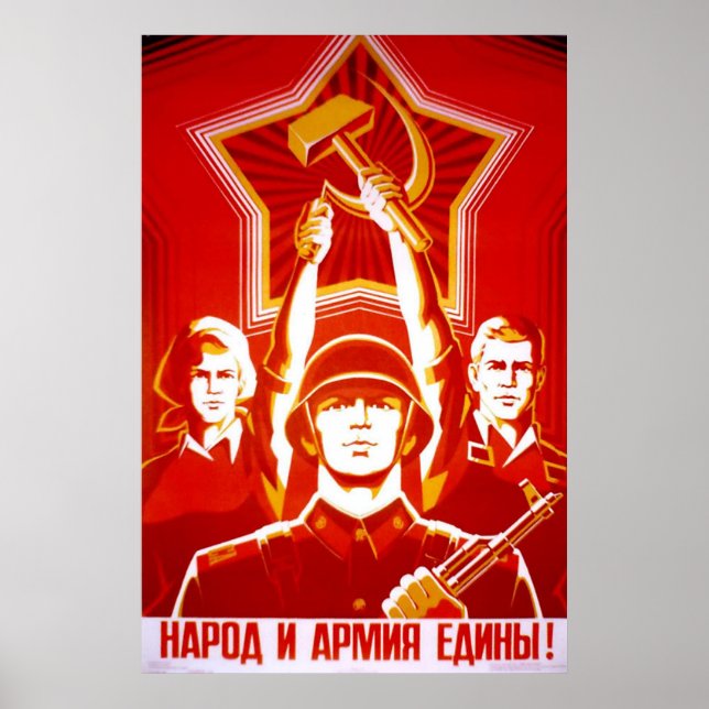 Sovjetunionens CCCP-Kall Krig Sovjetunionen Poster (Framsidan)