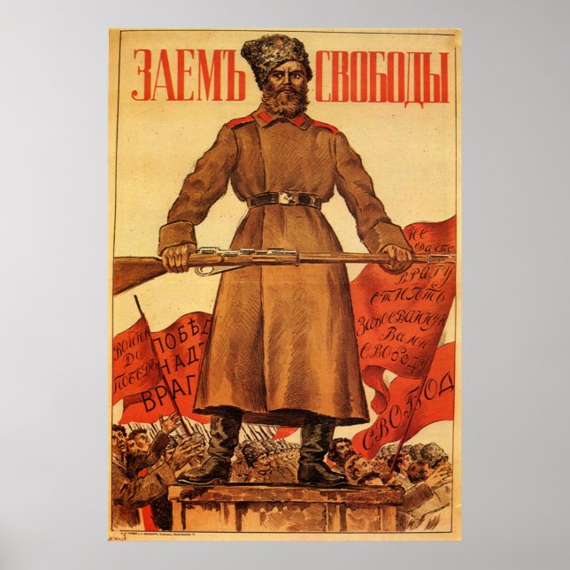 Sovjetunionens CCCP-Kall Krig Sovjetunionen Poster (Framsidan)
