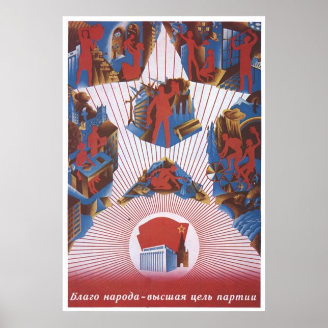 Sovjetunionens CCCP-Kall Krig Sovjetunionen Poster (Framsidan)