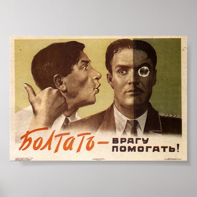 Sovjetunionens CCCP-Kall Krig Sovjetunionen Poster (Framsidan)