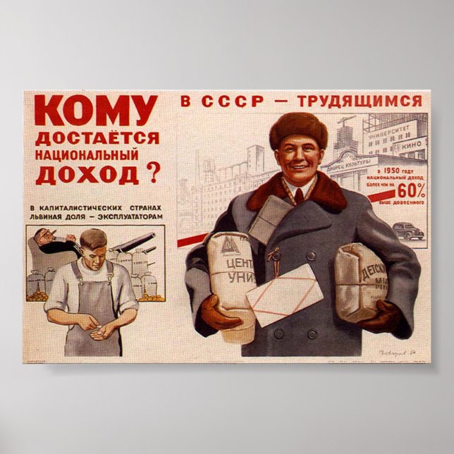 Sovjetunionens CCCP-Kall Krig Sovjetunionen Poster (Framsidan)