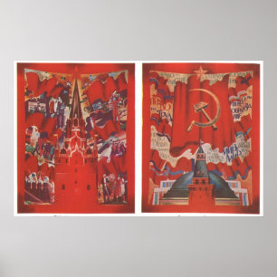 Sovjetunionens CCCP-Kall Krig Sovjetunionen Poster