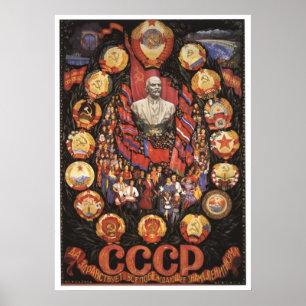 Sovjetunionens CCCP-Kall Krig Sovjetunionen Poster
