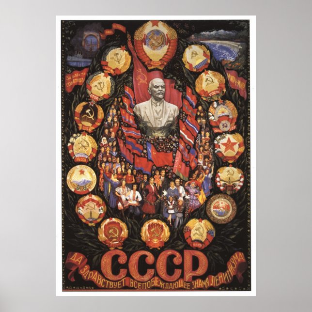 Sovjetunionens CCCP-Kall Krig Sovjetunionen Poster (Framsidan)