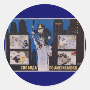 Sovjetunionens CCCP-Kall Krig Sovjetunionen Poster Runt Klistermärke