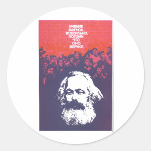 Sovjetunionens CCCP-Kall Krig Sovjetunionen Poster Runt Klistermärke