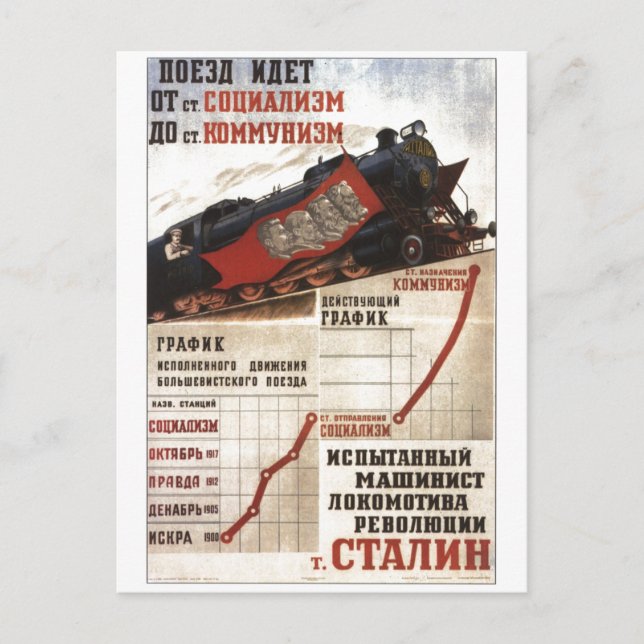 Sovjetunionens CCCP-Kall Krig Sovjetunionen Poster Vykort (Framsida)