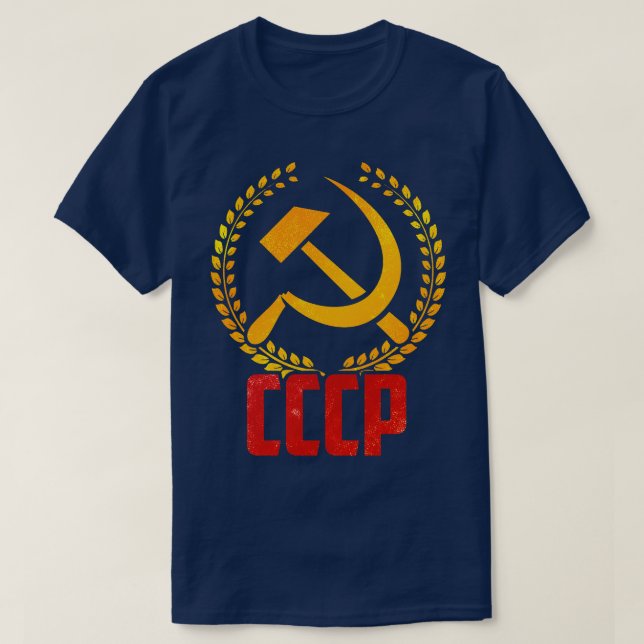 Sovjetunionens CCCP SovSR kommunism Hammer Sickle T Shirt (Design framsida)