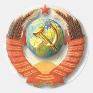 Sovjetunionens Emblem Stickers Runt Klistermärke