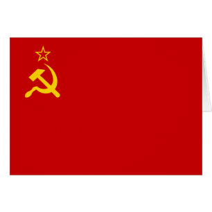 Sovjetunionens Flagga kommunistisk snurra och hamm Hälsningskort