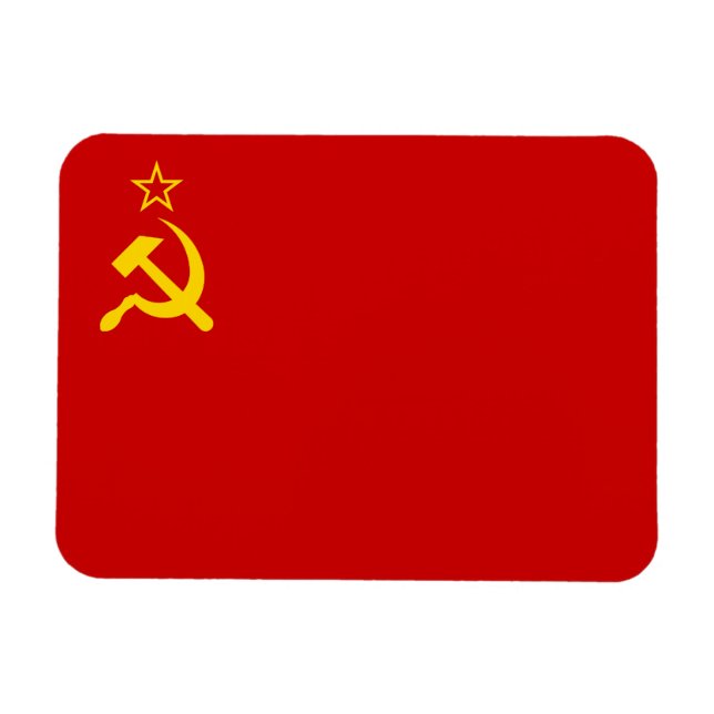 Sovjetunionens flagga, USSR, CCCP, kommunism, Leni Magnet (Horisontell)