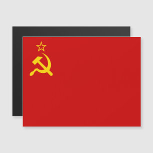 Sovjetunionens flagga, USSR, CCCP, kommunism, Leni Magnetisk Inbjudningskort