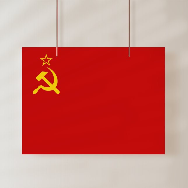 Sovjetunionens flagga, USSR, CCCP, kommunism, Leni Poster (Skapare uppladdad)