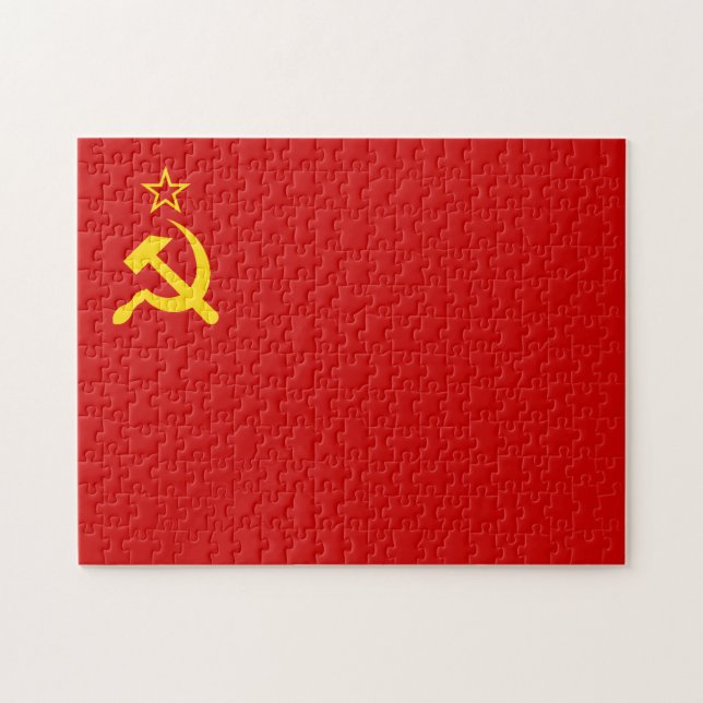 Sovjetunionens flagga, USSR, CCCP, kommunism, Leni Pussel (Horisontell)