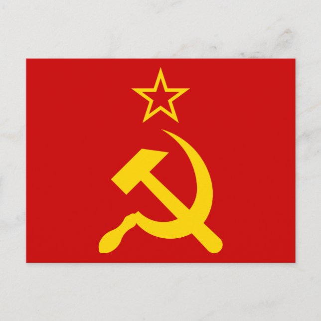 Sovjetunionens flagga vykort (Framsida)