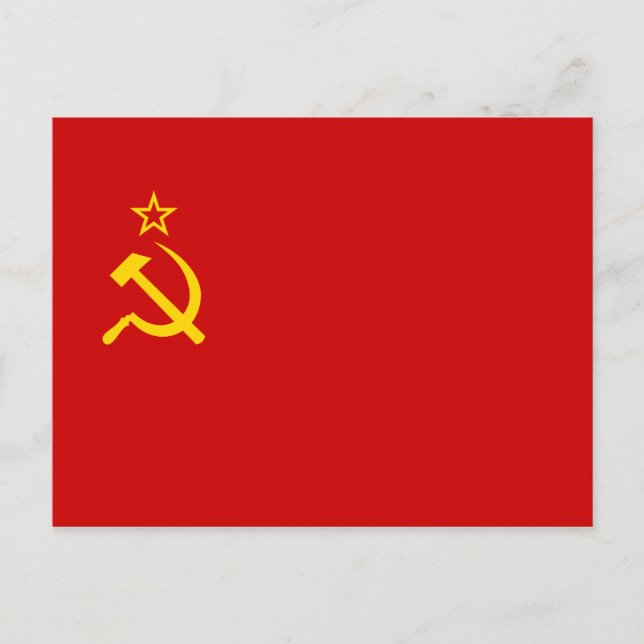 Sovjetunionens flagga vykort (Framsida)