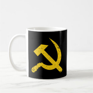Sovjetunionens kommunistiska Flagga Hammer och sic Kaffemugg