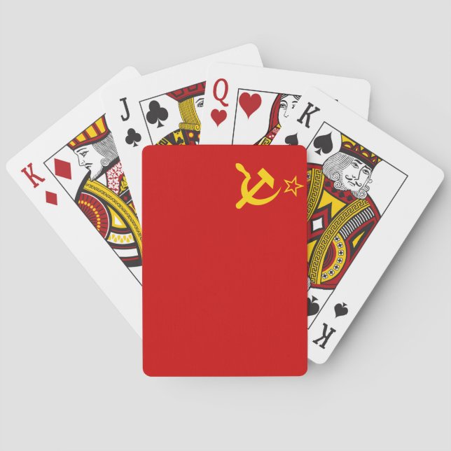 Sovjetunionens kommunistiska sickle och Hammer Casinokort (Baksidan)