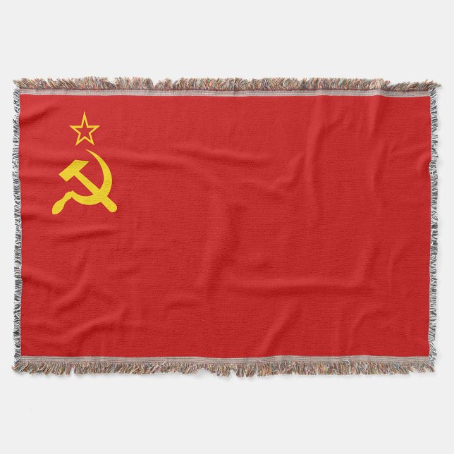 Sovjetunionens kommunistiska sickle och Hammer Filt (Framsidan)