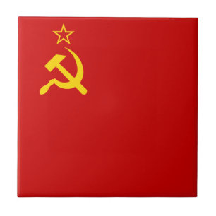 Sovjetunionens kommunistiska sickle och Hammer Kakelplatta