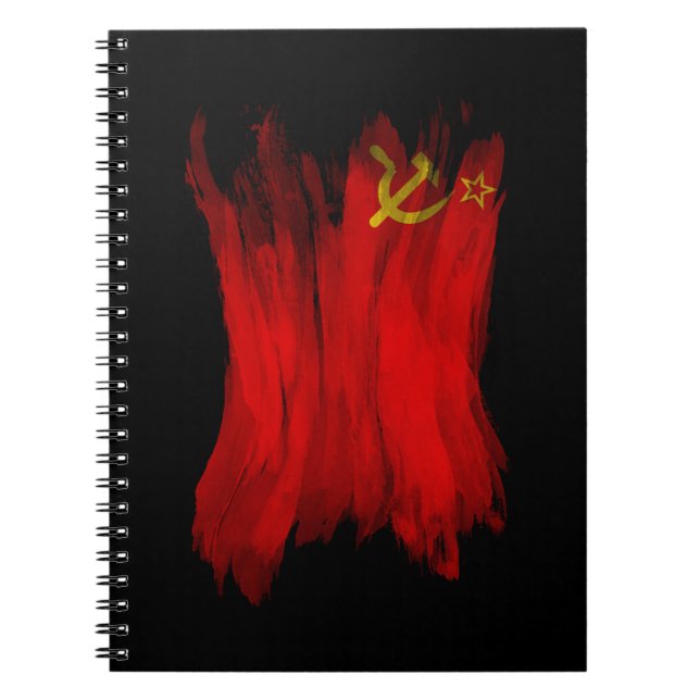 Sovjetunionens penseldrag, flagga anteckningsbok (Framsidan)