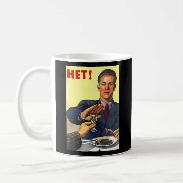 Sovjetunionens propaganda för alkohol kaffemugg (Vänster)