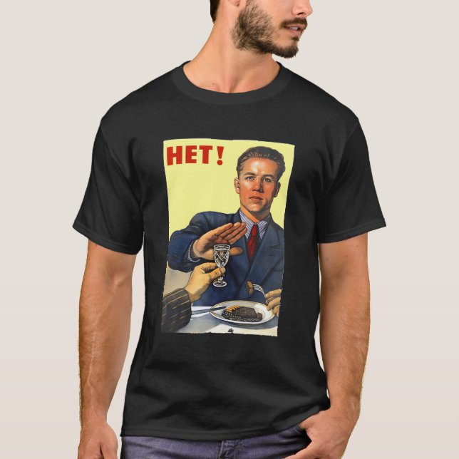 Sovjetunionens propaganda för alkohol t shirt (Framsida)