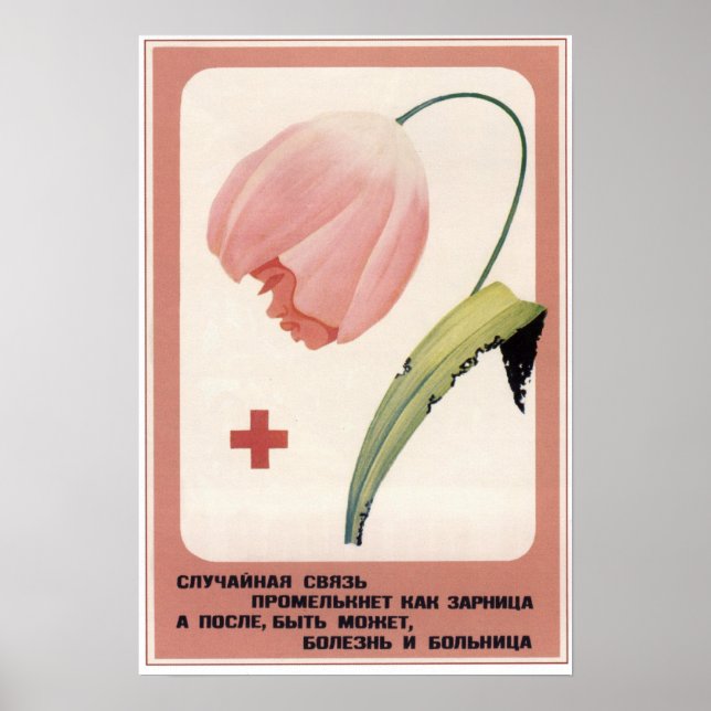 Sovjetunionens propaganda "Random kärlek" 1986 Poster (Framsidan)