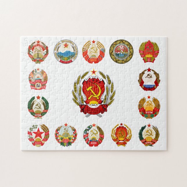 Sovjetunionens republiker pussel (Horisontell)