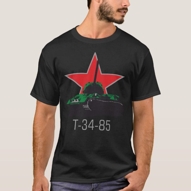 Sovjetunionens tank T-34-85 T Shirt (Framsida)