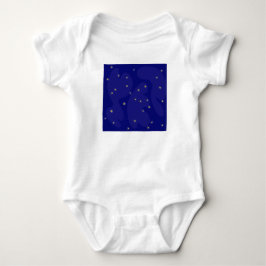 Sovklänning i bomull med mörkblå himmel med stjärn t shirt