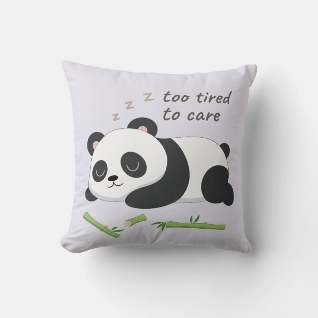 Sovmästare Panda – Söt Lat Björn Konst Kudde (Framsida)