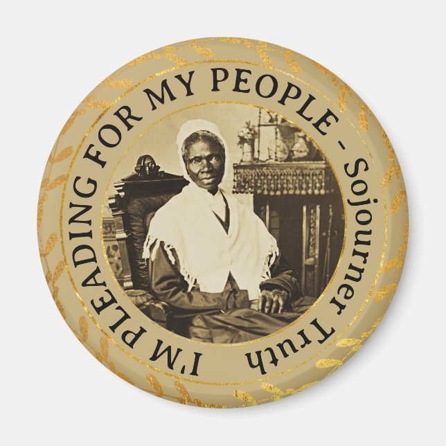 Sovorner Truth Abolitionist Black Women's Högers Magnet (Framsidan)